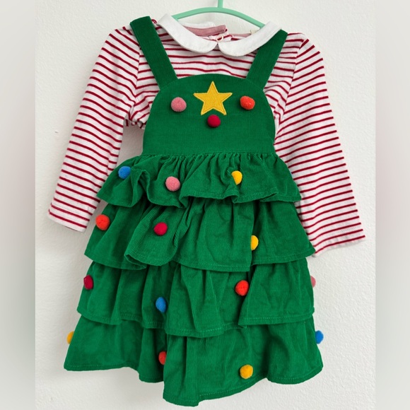 white christmas dresses Margaret Long Sleeve Smocked Christmas Dress main image 0
